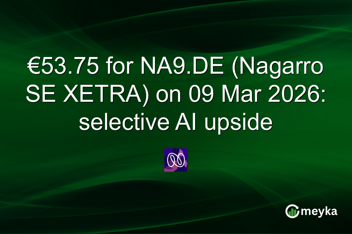 €53.75 for NA9.DE (Nagarro SE XETRA) on 09 Mar 2026: selective AI upside