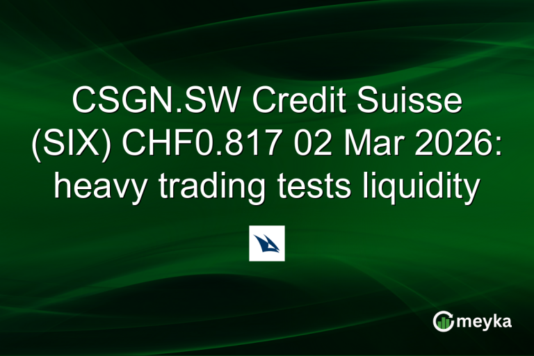 CSGN.SW Credit Suisse (SIX) CHF0.817 02 Mar 2026: heavy trading tests liquidity