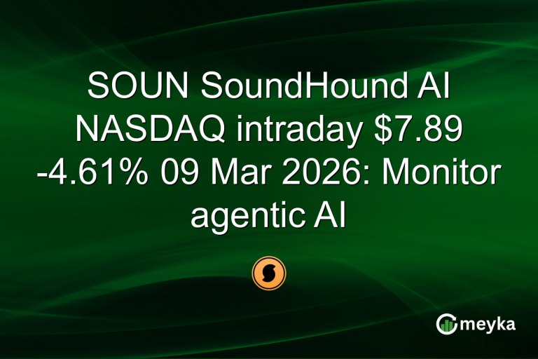 SOUN SoundHound AI NASDAQ intraday $7.89 -4.61% 09 Mar 2026: Monitor agentic AI