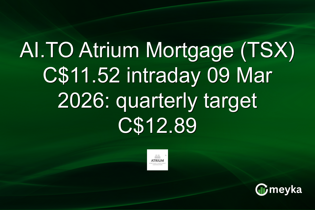 AI.TO Atrium Mortgage (TSX) C$11.52 intraday 09 Mar 2026: quarterly target C$12.89