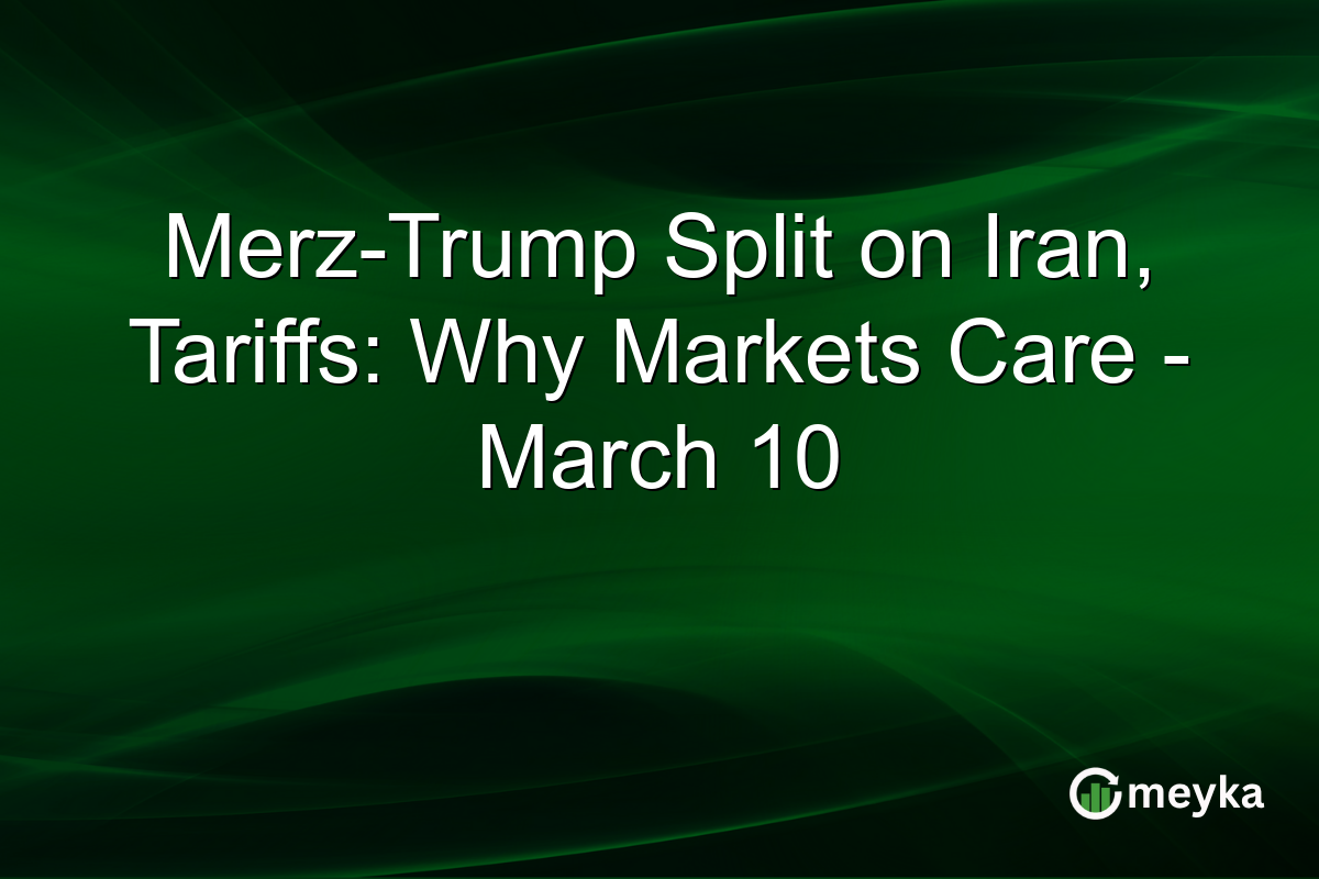 Merz-Trump Split on Iran, Tariffs: Why Markets Care – March 10