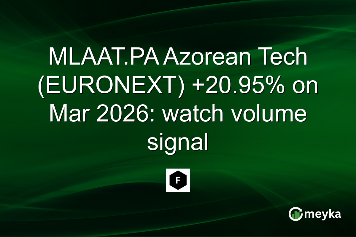 MLAAT.PA Azorean Tech (EURONEXT) +20.95% on Mar 2026: watch volume signal