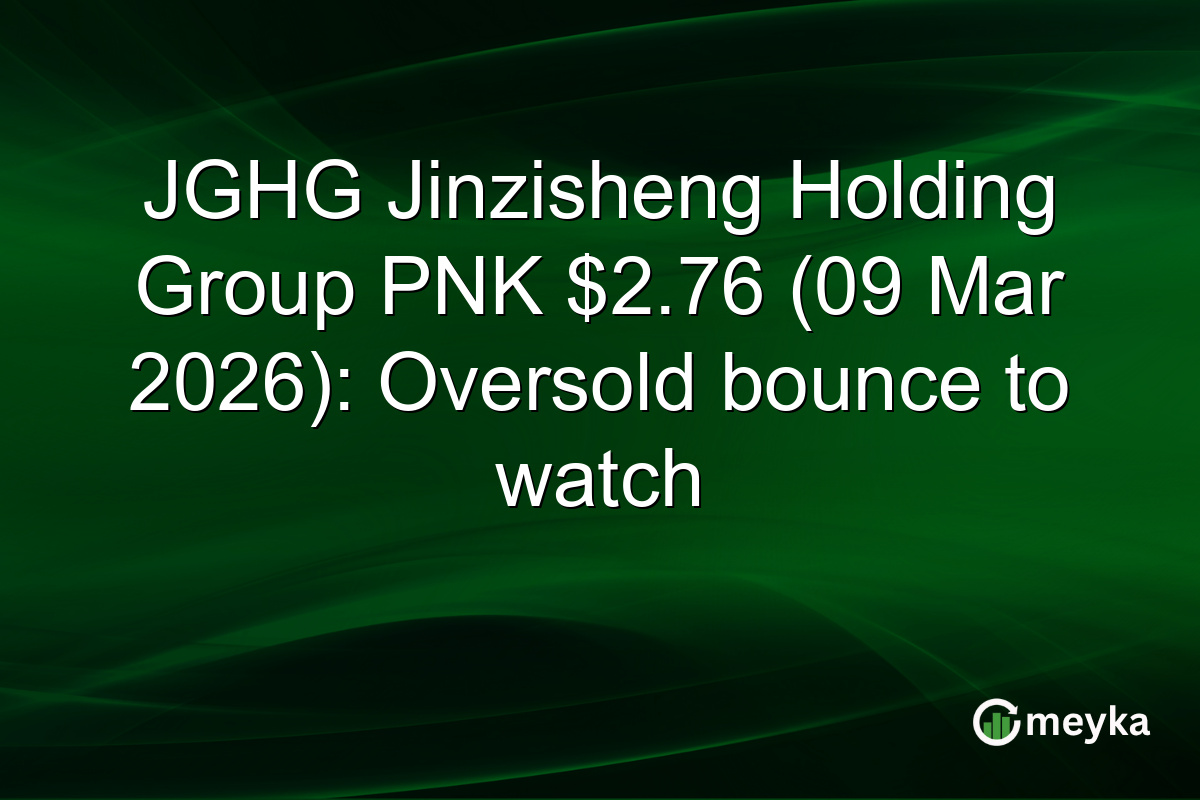 JGHG Jinzisheng Holding Group PNK $2.76 (09 Mar 2026): Oversold bounce to watch