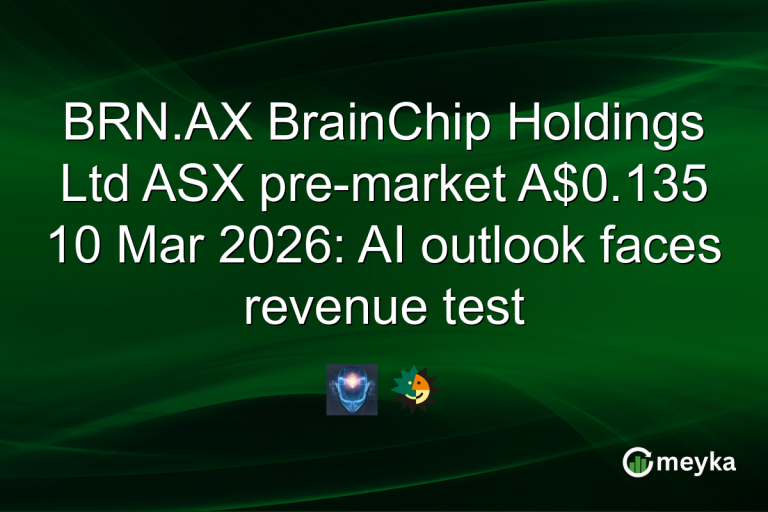 BRN.AX BrainChip Holdings Ltd ASX pre-market A$0.135 10 Mar 2026: AI outlook faces revenue test