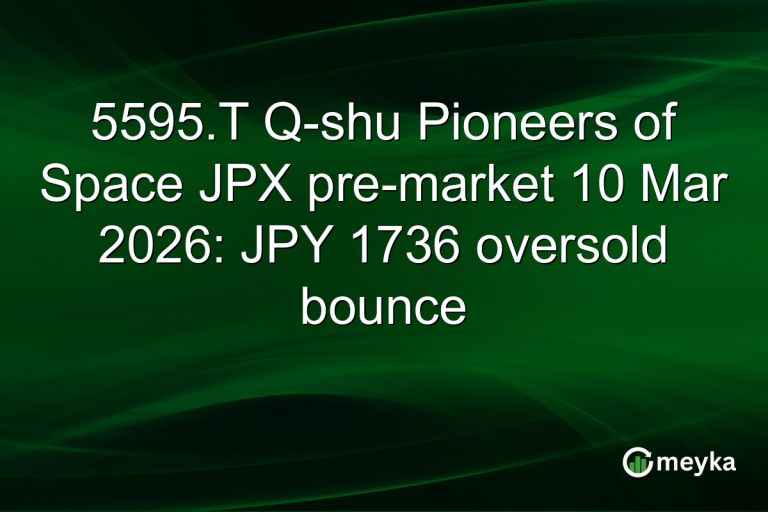 5595.T Q-shu Pioneers of Space JPX pre-market 10 Mar 2026: JPY 1736 oversold bounce