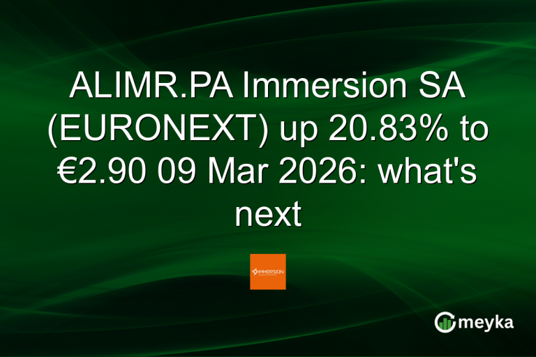 ALIMR.PA Immersion SA (EURONEXT) up 20.83% to €2.90 09 Mar 2026: what's next