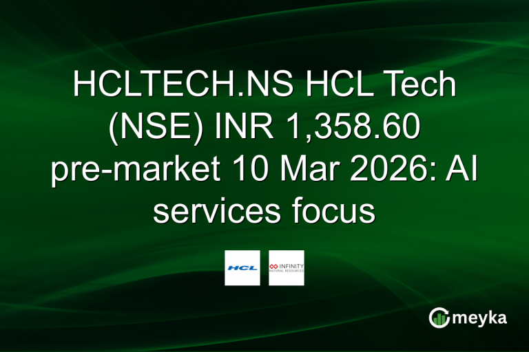 HCLTECH.NS HCL Tech (NSE) INR 1,358.60 pre-market 10 Mar 2026: AI services focus
