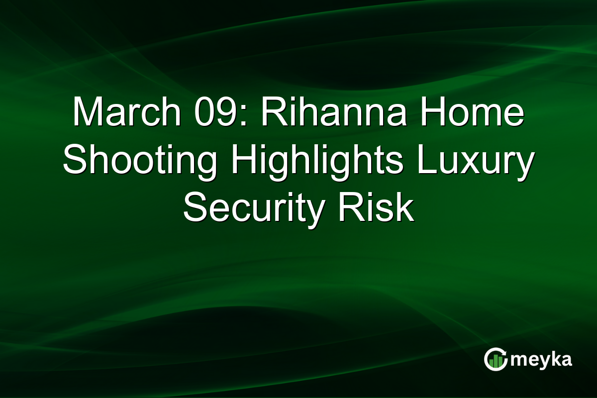 March 09: Rihanna Home Shooting Highlights Luxury Security Risk