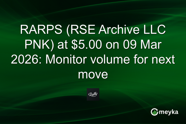 RARPS (RSE Archive LLC PNK) at $5.00 on 09 Mar 2026: Monitor volume for next move