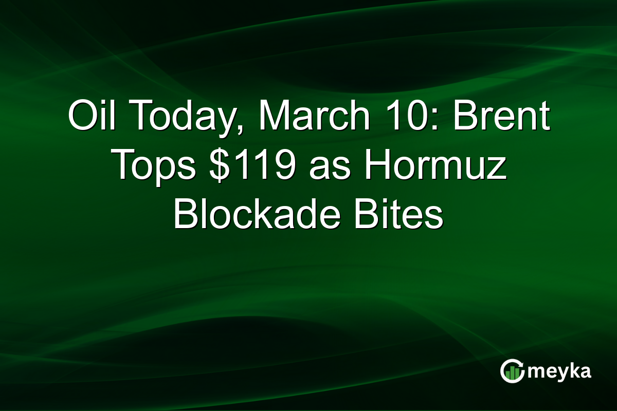 Oil Today, March 10: Brent Tops $119 as Hormuz Blockade Bites