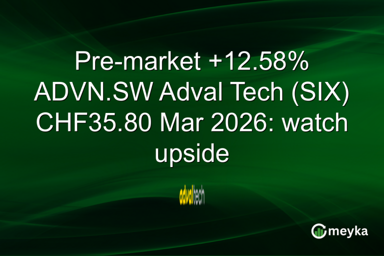 Pre-market +12.58% ADVN.SW Adval Tech (SIX) CHF35.80 Mar 2026: watch upside