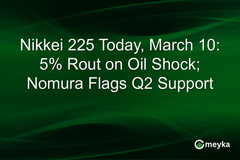 Nikkei 225 Today, March 10: 5% Rout on Oil Shock; Nomura Flags Q2 Support