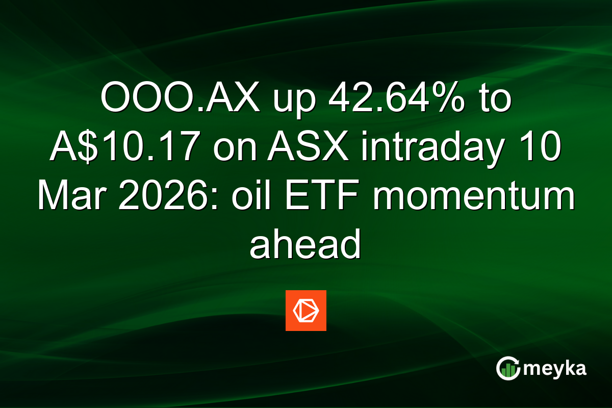 OOO.AX up 42.64% to A$10.17 on ASX intraday 10 Mar 2026: oil ETF momentum ahead