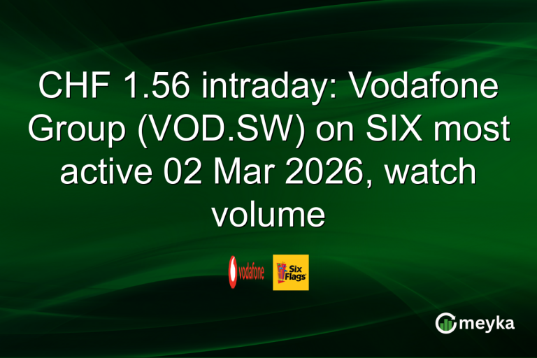 CHF 1.56 intraday: Vodafone Group (VOD.SW) on SIX most active 02 Mar 2026, watch volume