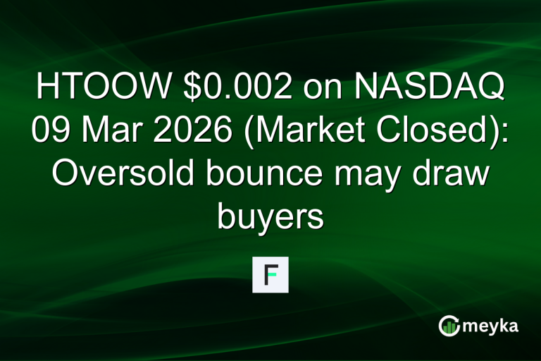 HTOOW $0.002 on NASDAQ 09 Mar 2026 (Market Closed): Oversold bounce may draw buyers