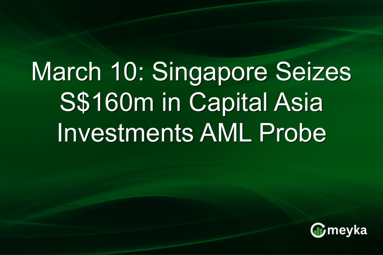 March 10: Singapore Seizes S$160m in Capital Asia Investments AML Probe