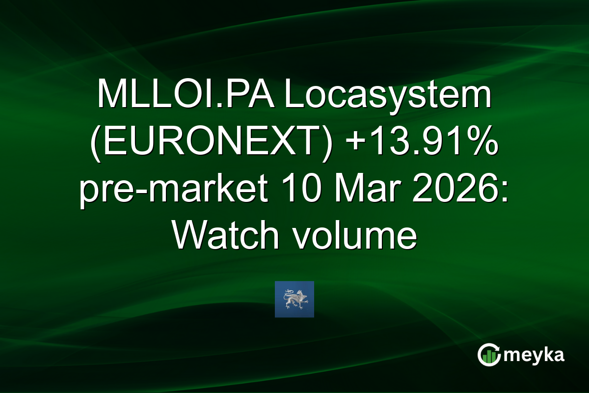 MLLOI.PA Locasystem (EURONEXT) +13.91% pre-market 10 Mar 2026: Watch volume