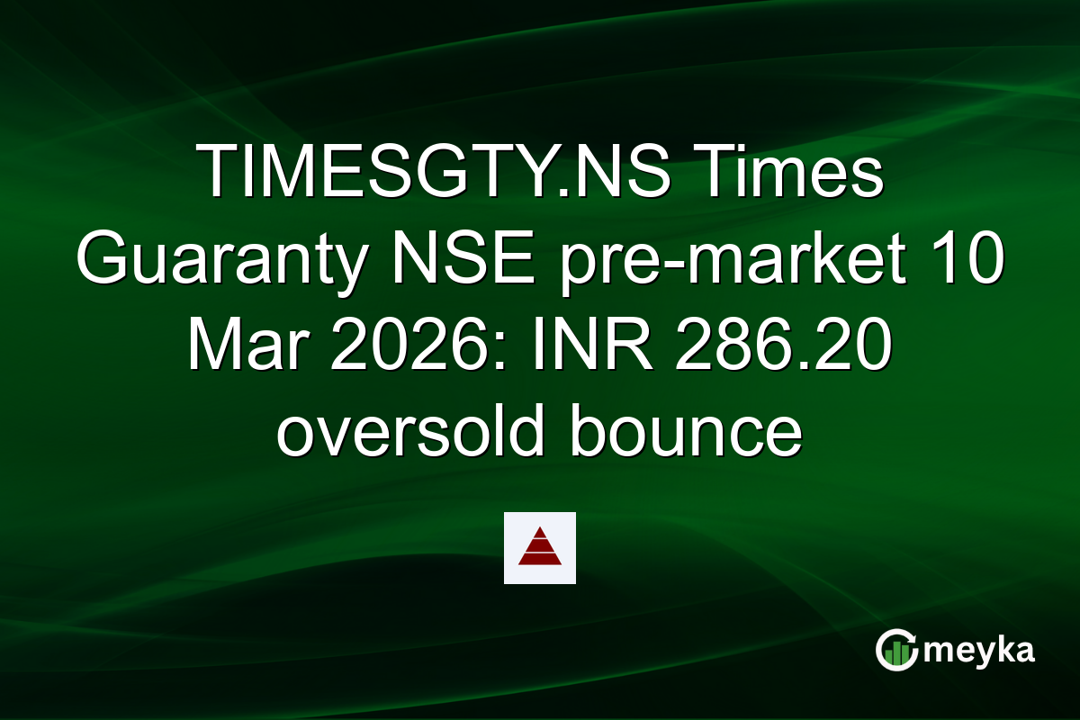 TIMESGTY.NS Times Guaranty NSE pre-market 10 Mar 2026: INR 286.20 oversold bounce