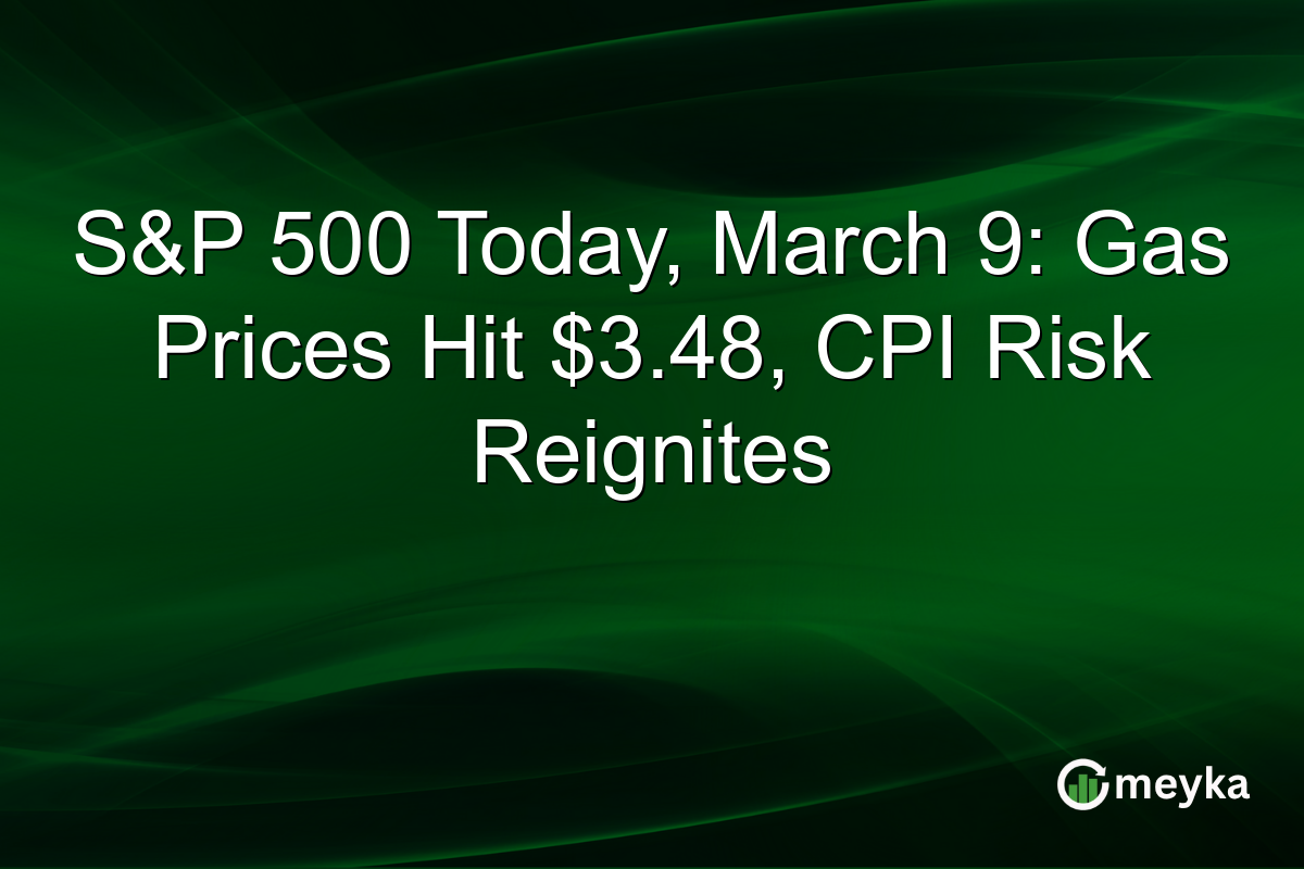 S&P 500 Today, March 9: Gas Prices Hit $3.48, CPI Risk Reignites