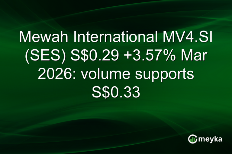 Mewah International MV4.SI (SES) S$0.29 +3.57% Mar 2026: volume supports S$0.33