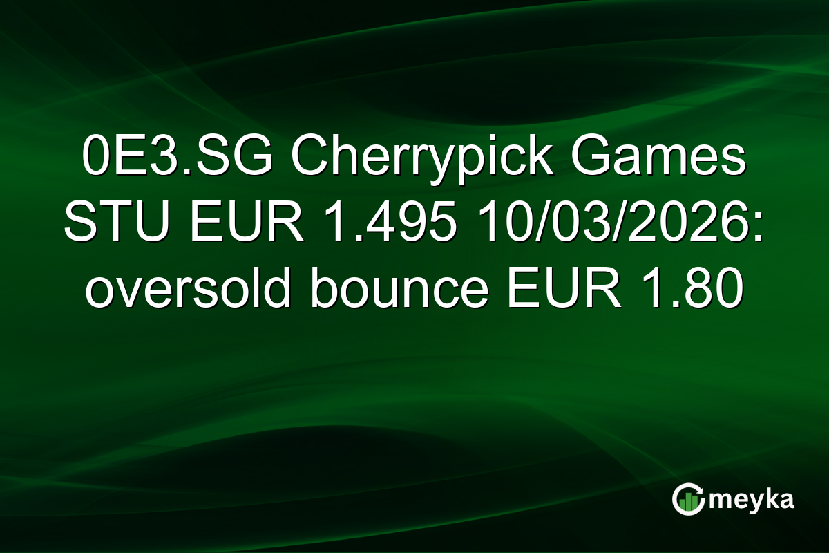 0E3.SG Cherrypick Games STU EUR 1.495 10/03/2026: oversold bounce EUR 1.80