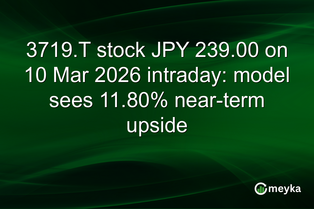 3719.T stock JPY 239.00 on 10 Mar 2026 intraday: model sees 11.80% near-term upside