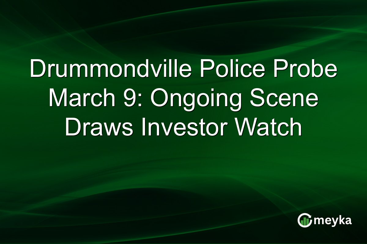 Drummondville Police Probe March 9: Ongoing Scene Draws Investor Watch