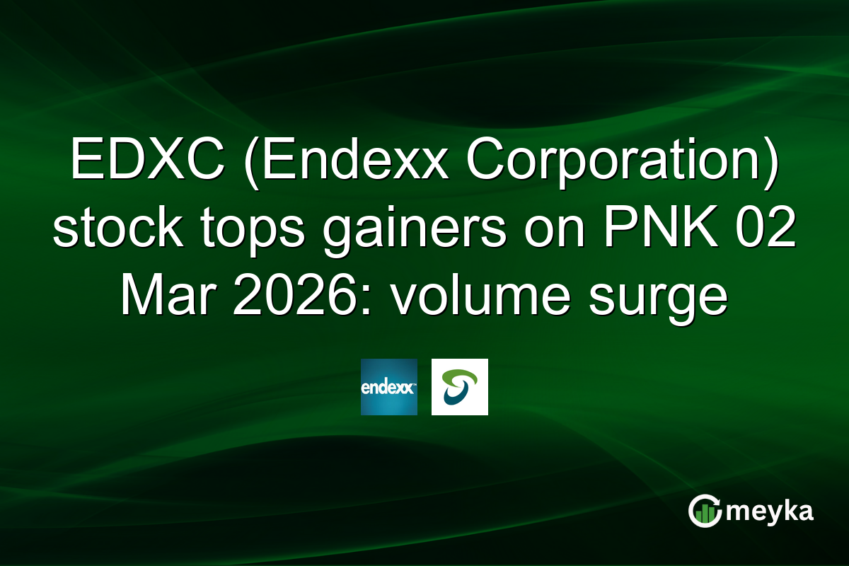 EDXC (Endexx Corporation) stock tops gainers on PNK 02 Mar 2026: volume surge