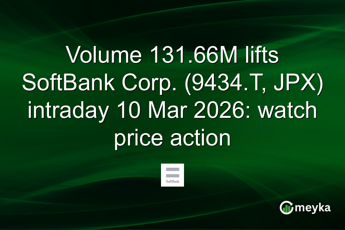 Volume 131.66M lifts SoftBank Corp. (9434.T, JPX) intraday 10 Mar 2026: watch price action