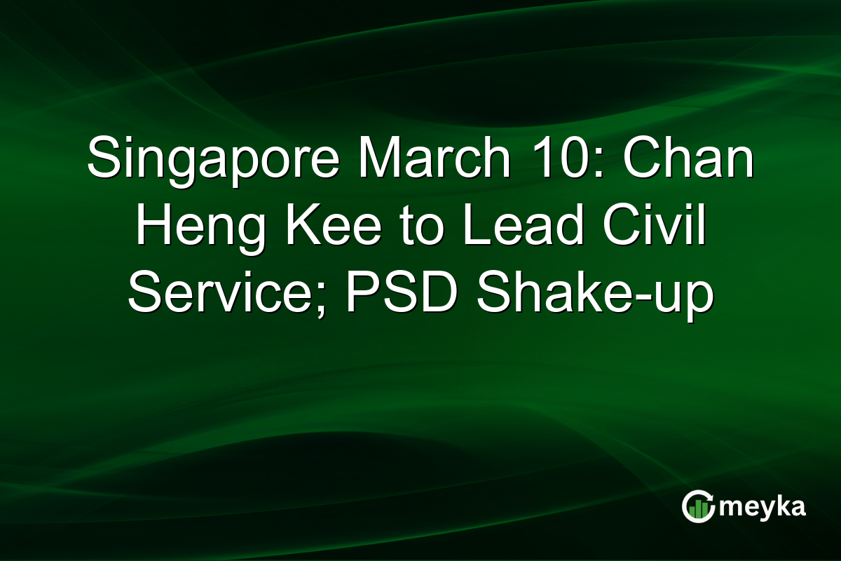 Singapore March 10: Chan Heng Kee to Lead Civil Service; PSD Shake-up