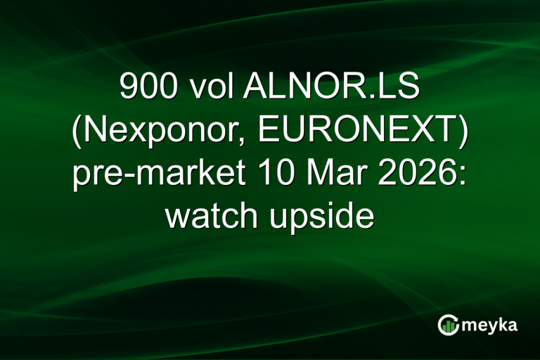 900 vol ALNOR.LS (Nexponor, EURONEXT) pre-market 10 Mar 2026: watch upside