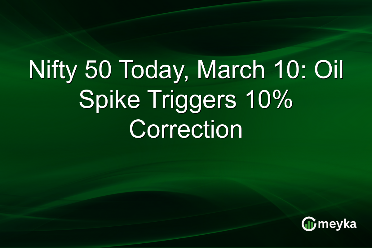 Nifty 50 Today, March 10: Oil Spike Triggers 10% Correction