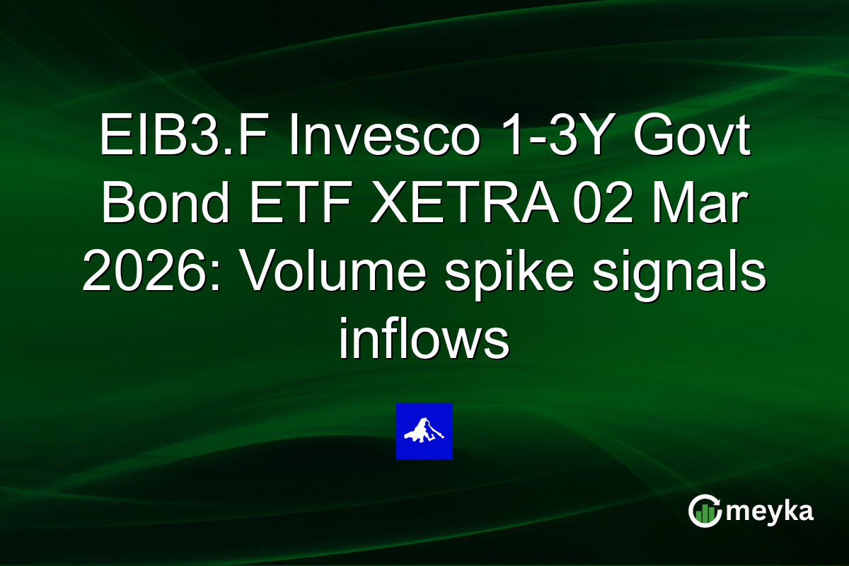 EIB3.F Invesco 1-3Y Govt Bond ETF XETRA 02 Mar 2026: Volume spike signals inflows