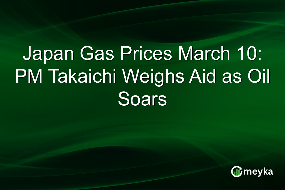 Japan Gas Prices March 10: PM Takaichi Weighs Aid as Oil Soars