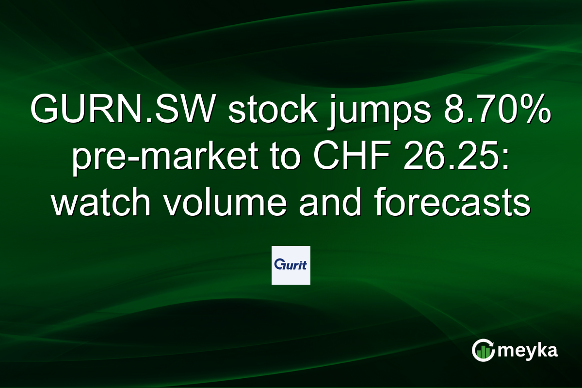 GURN.SW stock jumps 8.70% pre-market to CHF 26.25: watch volume and forecasts