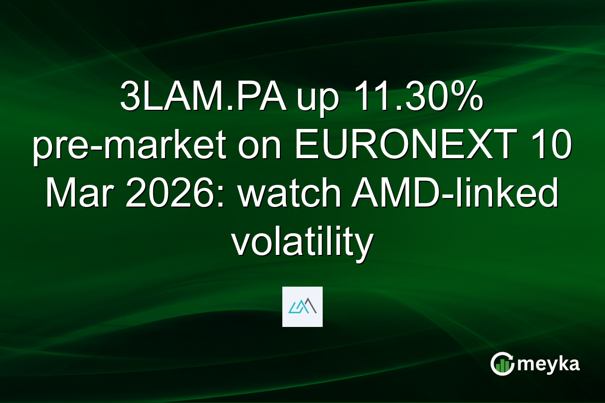 3LAM.PA up 11.30% pre-market on EURONEXT 10 Mar 2026: watch AMD-linked volatility