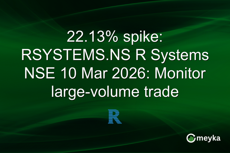 22.13% spike: RSYSTEMS.NS R Systems NSE 10 Mar 2026: Monitor large-volume trade