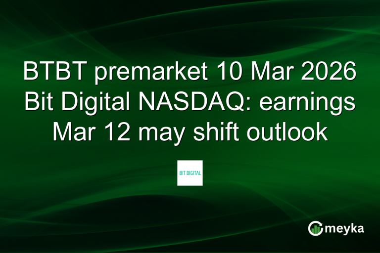 BTBT premarket 10 Mar 2026 Bit Digital NASDAQ: earnings Mar 12 may shift outlook