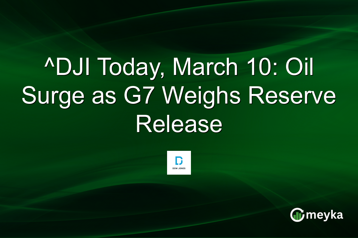 ^DJI Today, March 10: Oil Surge as G7 Weighs Reserve Release