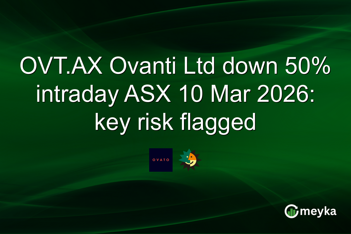 OVT.AX Ovanti Ltd down 50% intraday ASX 10 Mar 2026: key risk flagged