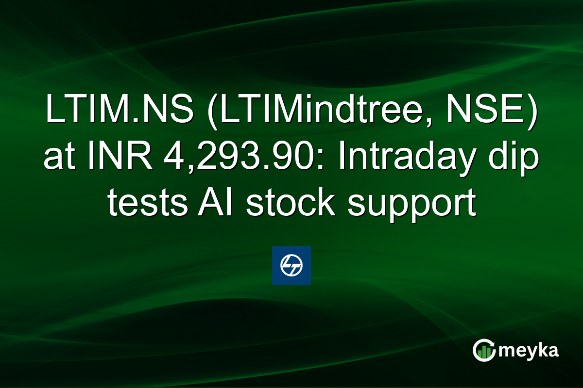 LTIM.NS (LTIMindtree, NSE) at INR 4,293.90: Intraday dip tests AI stock support