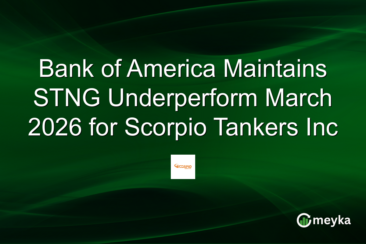 Bank of America Maintains STNG Underperform March 2026 for Scorpio Tankers Inc