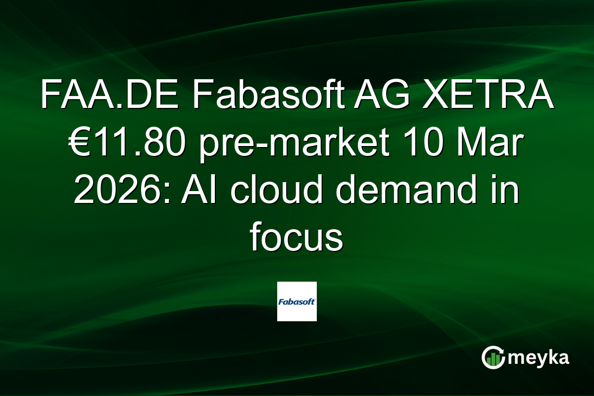 FAA.DE Fabasoft AG XETRA €11.80 pre-market 10 Mar 2026: AI cloud demand in focus