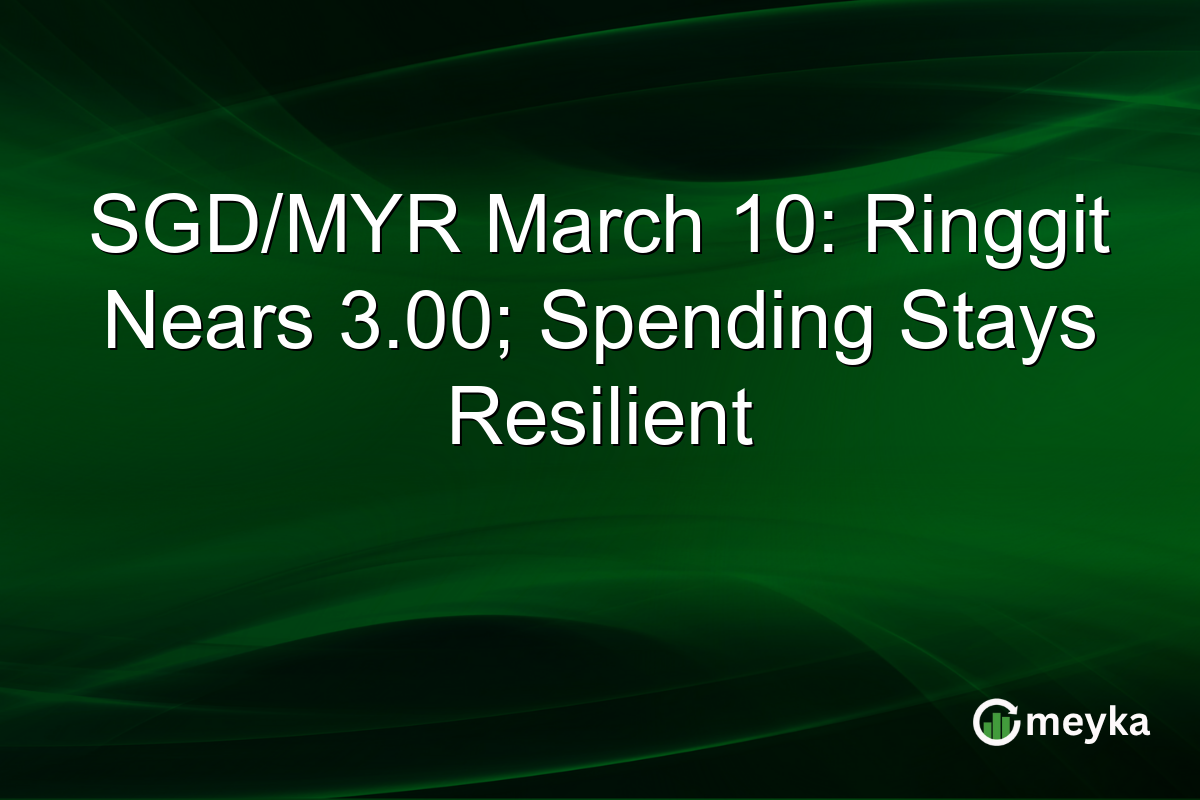 SGD/MYR March 10: Ringgit Nears 3.00; Spending Stays Resilient