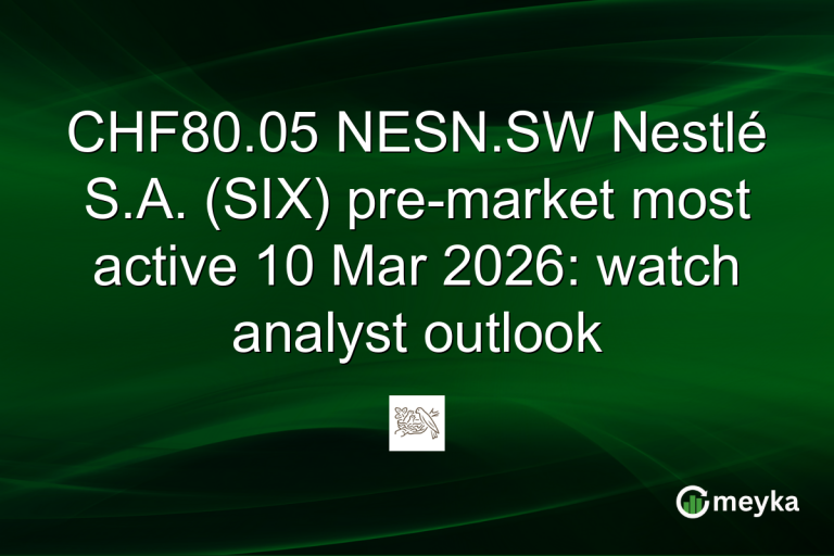 CHF80.05 NESN.SW Nestlé S.A. (SIX) pre-market most active 10 Mar 2026: watch analyst outlook