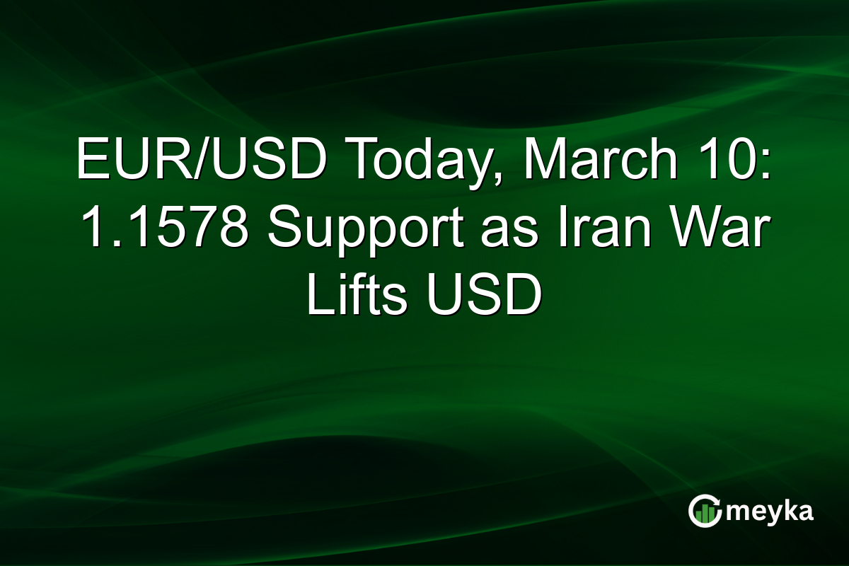 EUR/USD Today, March 10: 1.1578 Support as Iran War Lifts USD