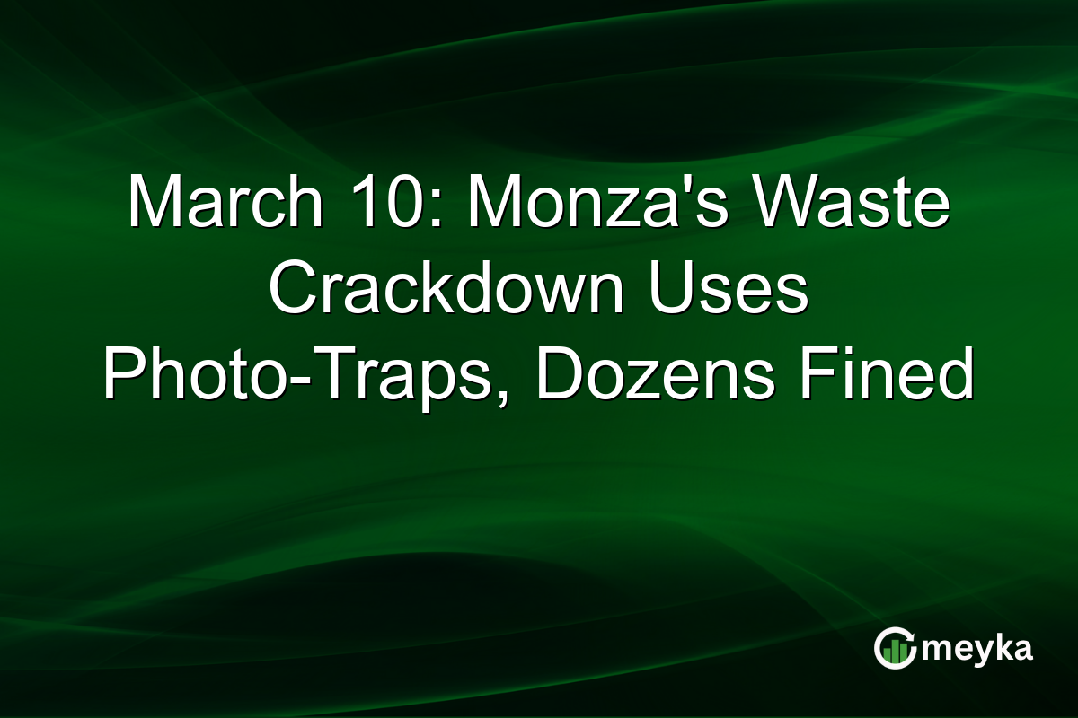 March 10: Monza’s Waste Crackdown Uses Photo-Traps, Dozens Fined