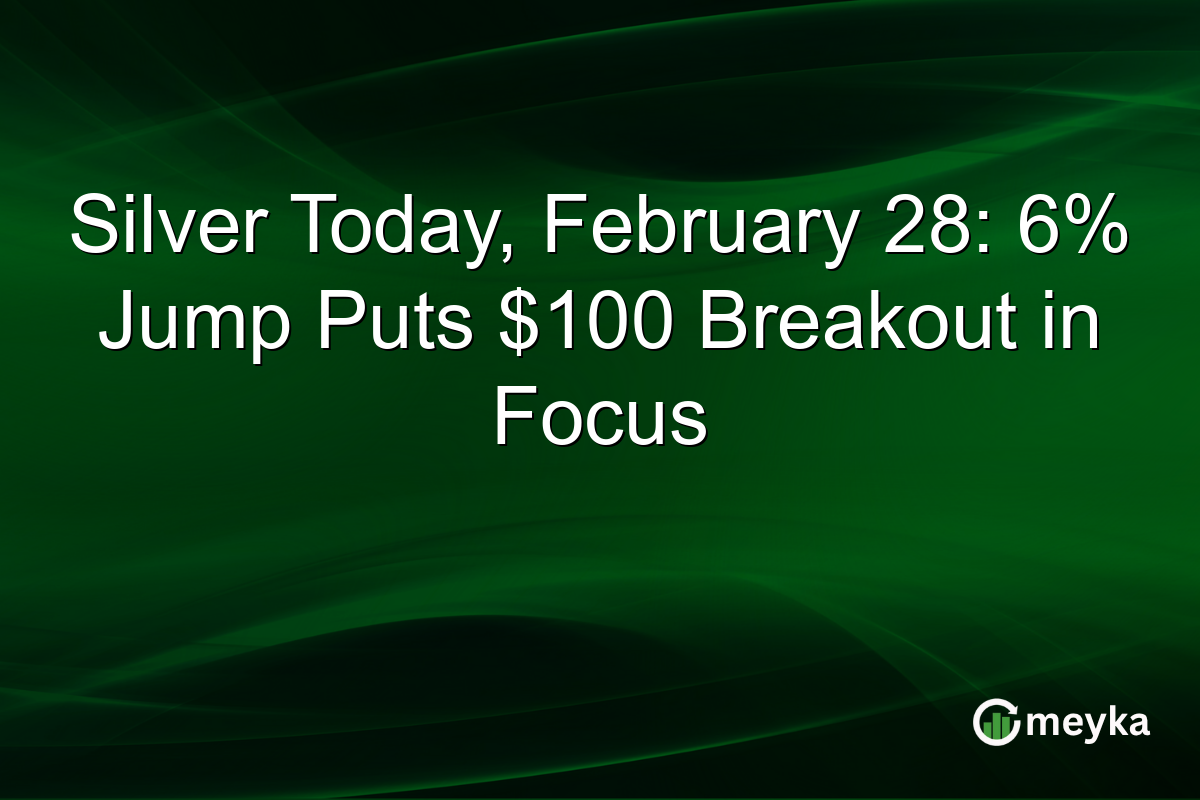 Silver Today, February 28: 6% Jump Puts $100 Breakout in Focus