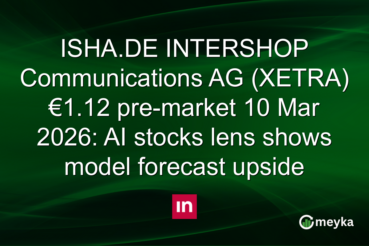 ISHA.DE INTERSHOP Communications AG (XETRA) €1.12 pre-market 10 Mar 2026: AI stocks lens shows model forecast upside