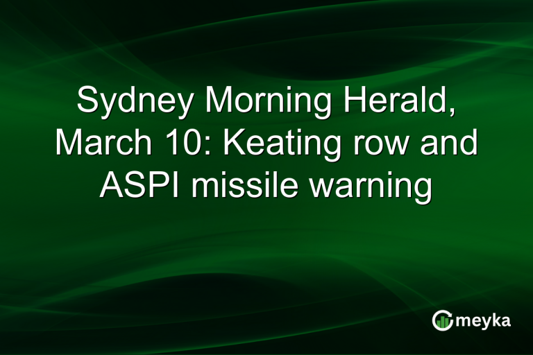 Sydney Morning Herald, March 10: Keating row and ASPI missile warning